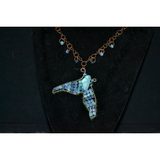 Blue Mermaid Fin Necklace
