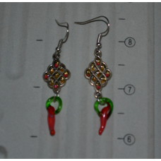 Chili Pepper Chandelier Earrings
